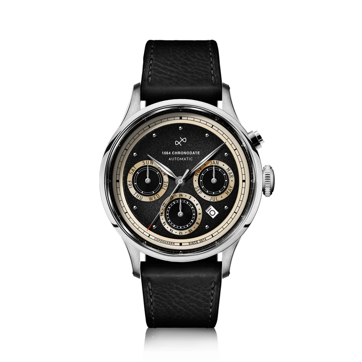 1564 Chronodate Automatic, Steel / Black thumbnail 2