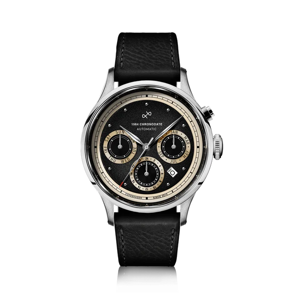 1564 Chronodate Automatic, Steel / Black