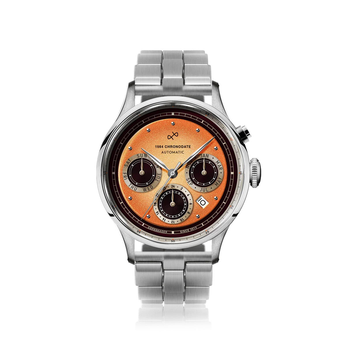 1564 Chronodate Automatic, Steel / Negroni