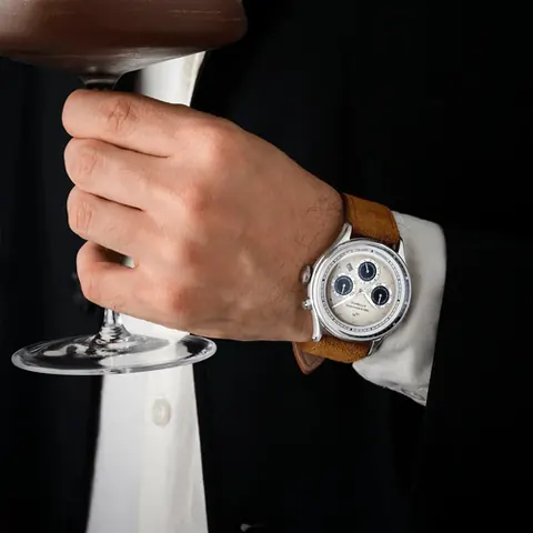 1564 Chronodate Automatic, Steel / White