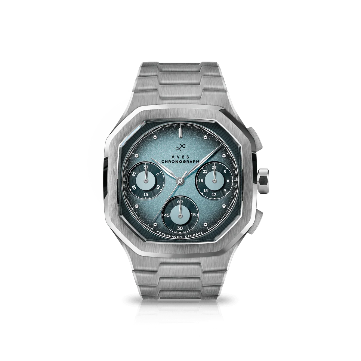 1904 Chronograph, Steel / Light & Dark Blue thumbnail 2