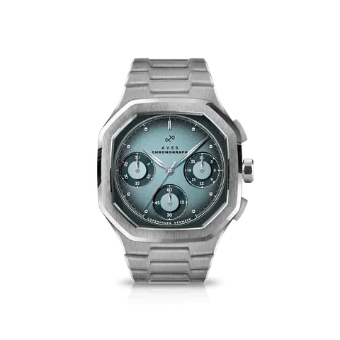 1904 Chronograph, Steel / Light & Dark Blue