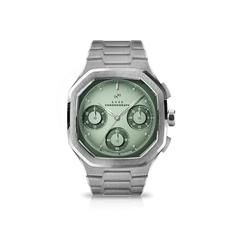 1904 Chronograph, Steel / Light & Dark Green