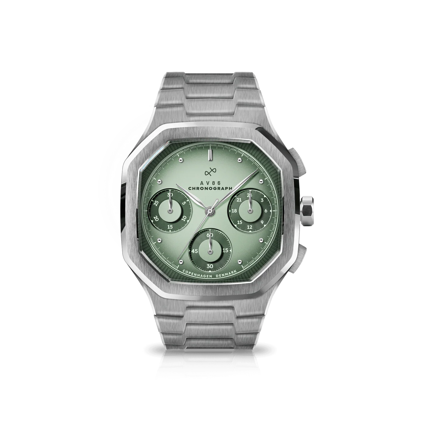 1904 Chronograph, Steel / Light & Dark Green