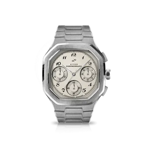 1904 Chronograph, Steel / Off White