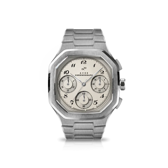 1904 Chronograph, Steel / Off White