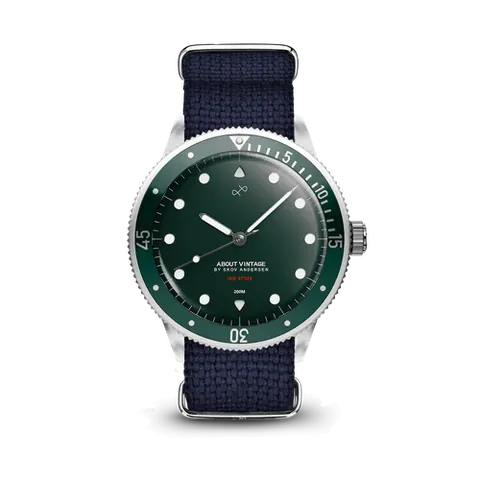 1926 At'sea 39 mm Steel / Green Sunray