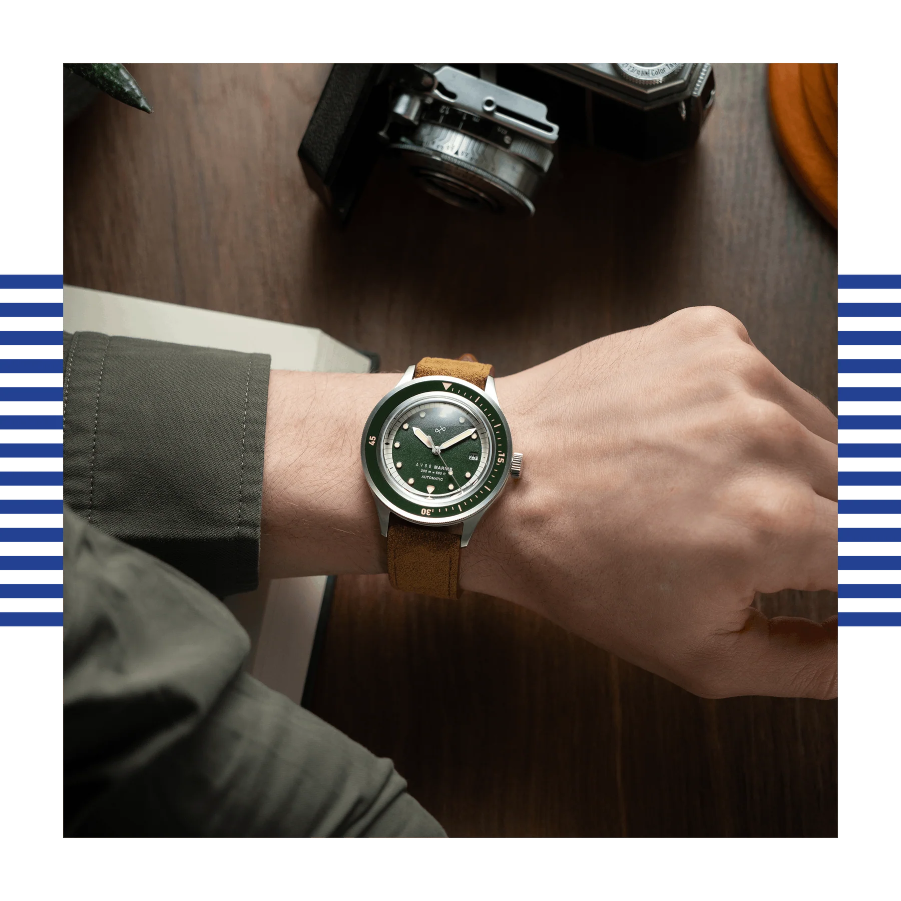 1956 Marine Automatic, Steel / Green