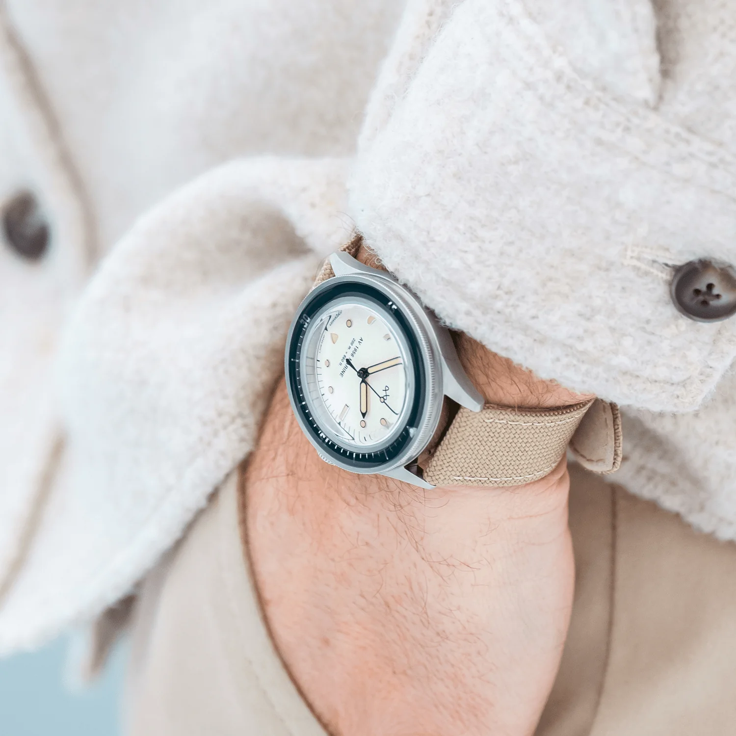 1956 Marine, Steel / Navy & Off White thumbnail 2
