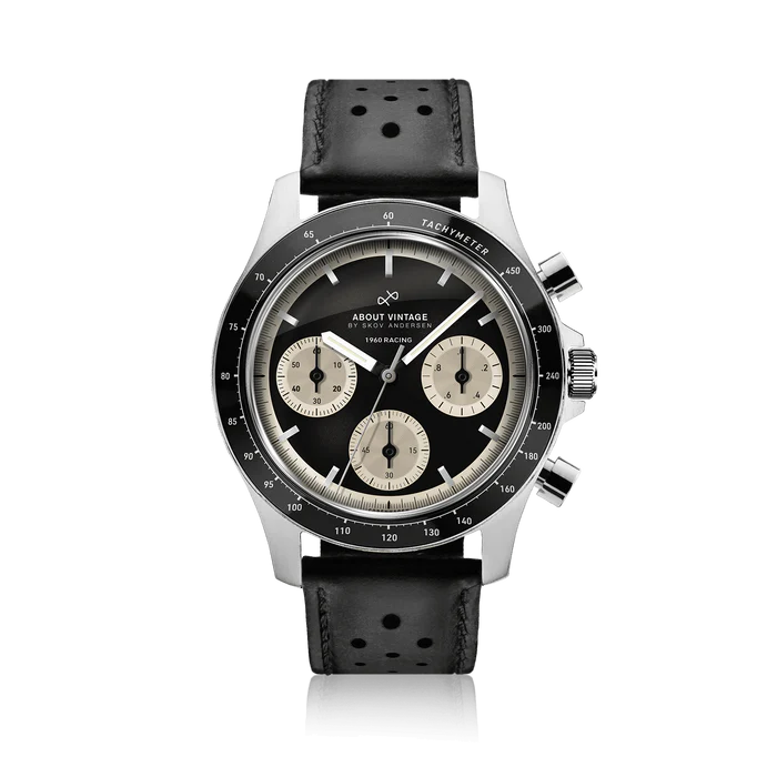 1960 Racing Chronograph, Steel / Black & Off White thumbnail 2