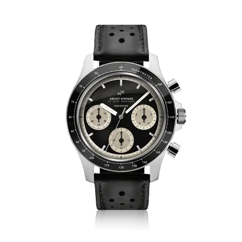 1960 Racing Chronograph, Steel / Black & Off White