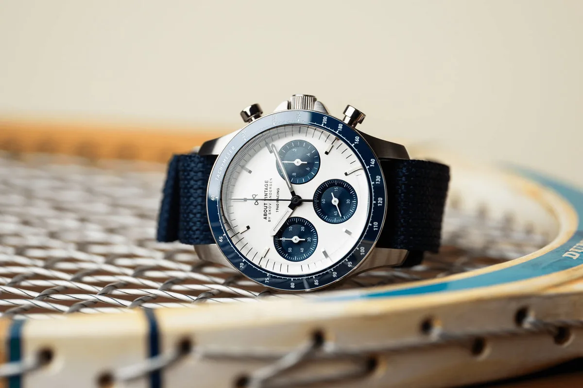 1960 Racing Chronograph, Steel / Navy & White selected view