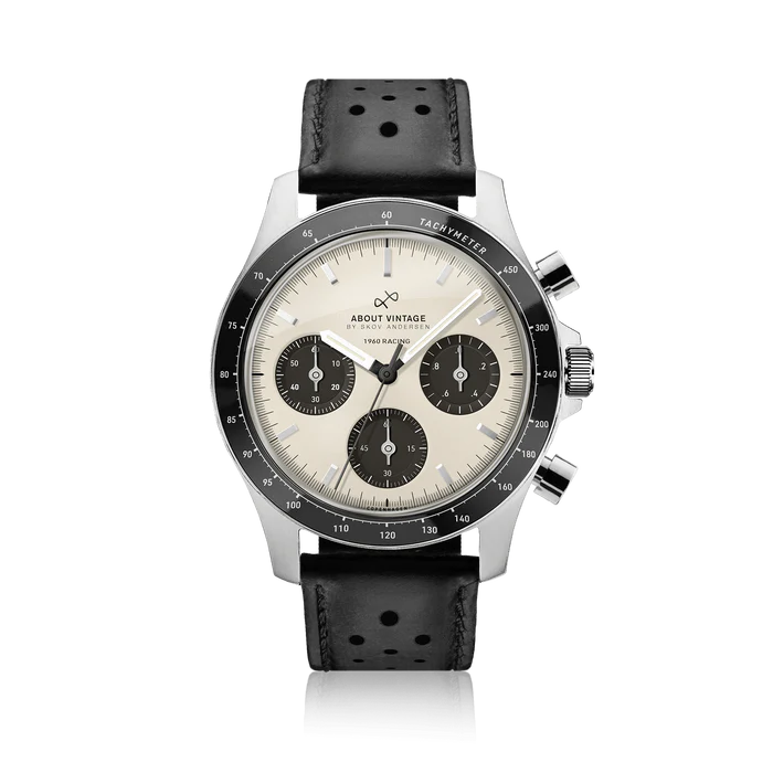 1960 Racing Chronograph, Steel / Off White & Black thumbnail 2