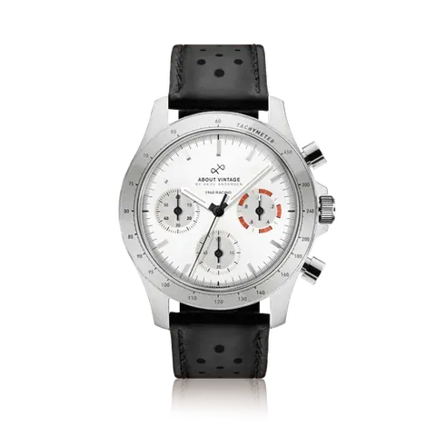 1960 Racing Chronograph, Steel / White & Deep Orange