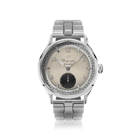 1968 Mechanical (Hand-Wound), Steel / Sand & Black