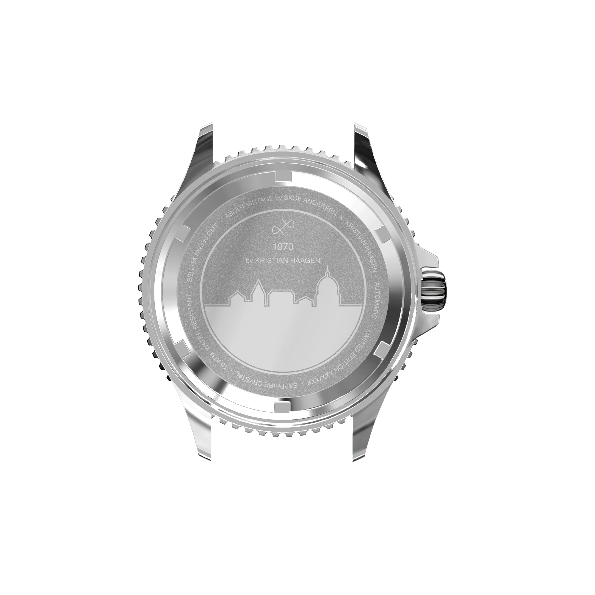 1970 Haagen GMT Automatic, Steel / Burgundy - Swiss Made thumbnail 2