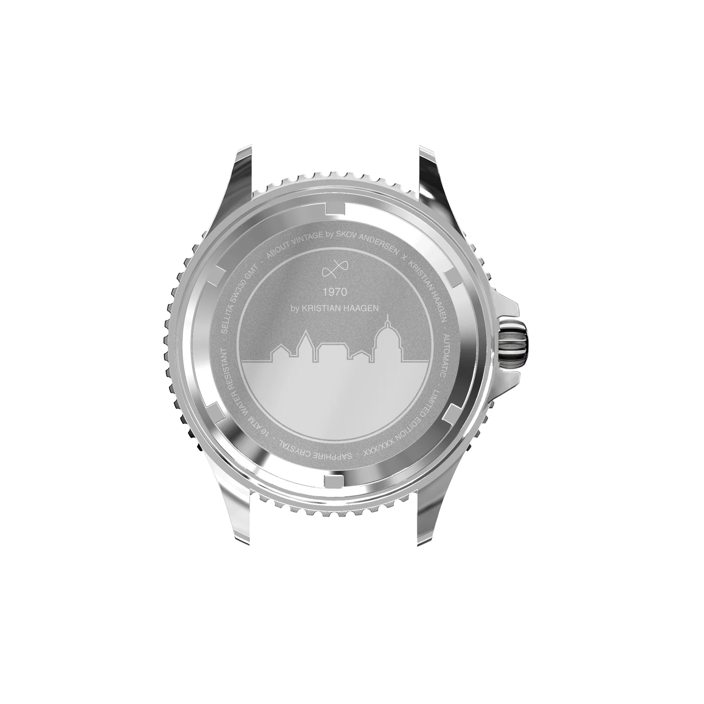1970 Haagen GMT Automatic, Steel / Burgundy - Swiss Made