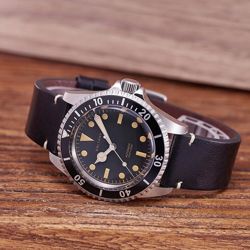 39mm Baltany ST2130 Automatic Retro Diver Watch D3043AB thumbnail 2