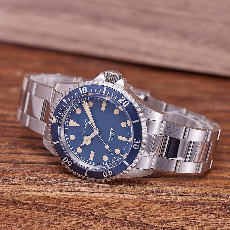 39mm Baltany ST2130 Automatic Retro Diver Watch D3043AB thumbnail 3