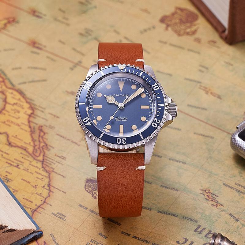 39mm Baltany ST2130 Automatic Retro Diver Watch D3043AB thumbnail 4