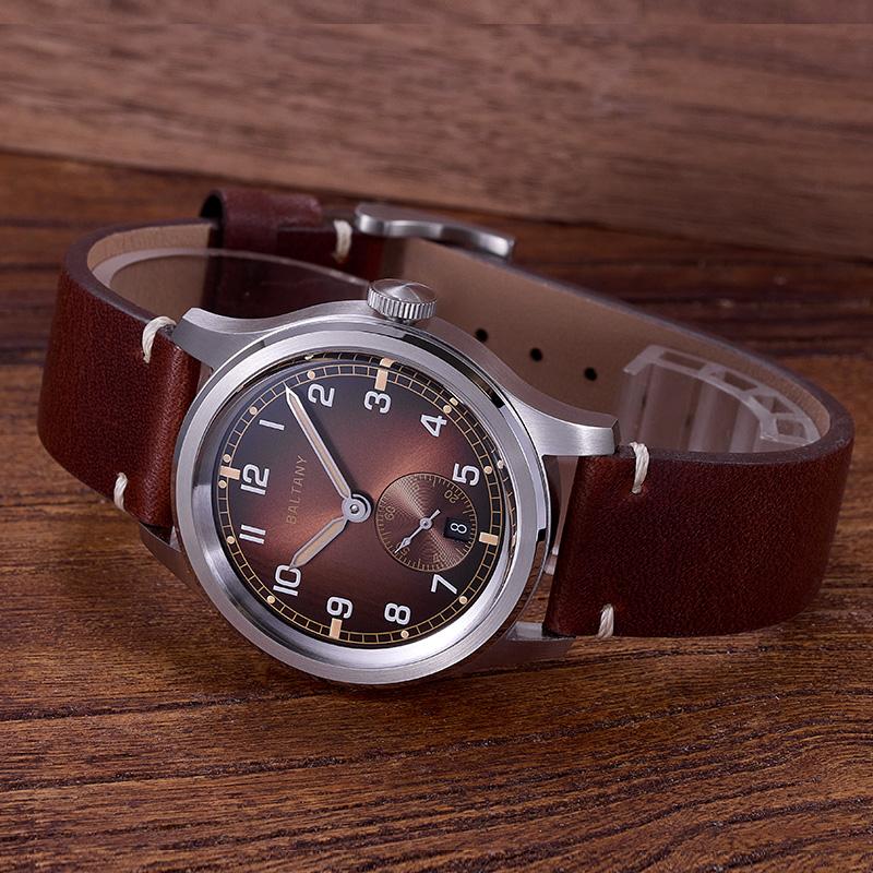 Baltany Retro 39mm Dirty Dozen Date Field Watch S2081 thumbnail 2