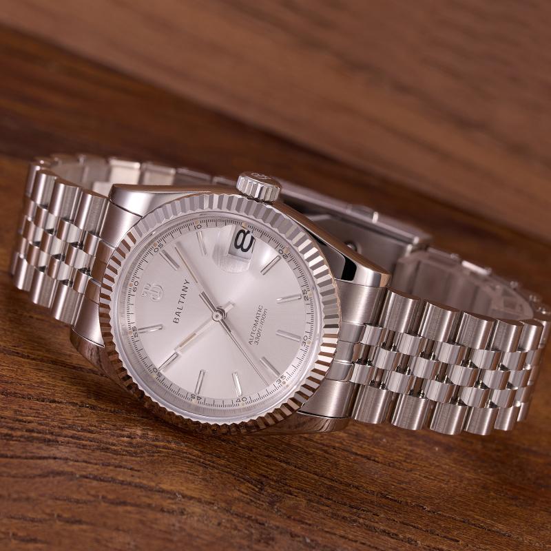Baltany Burgundy 36mm Gold Retro Dress Watches S4084 thumbnail 3