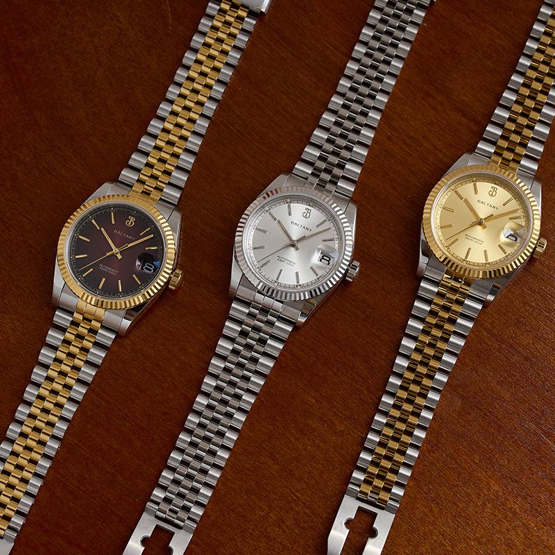 Baltany Burgundy 36mm Gold Retro Dress Watches S4084 thumbnail 4