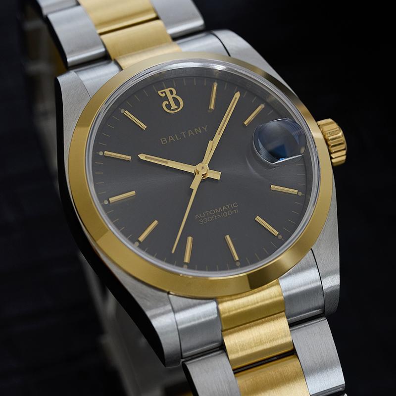 Baltany 36mm Smooth Bezel Perpetual DJ Homage Watch S4095 thumbnail 3