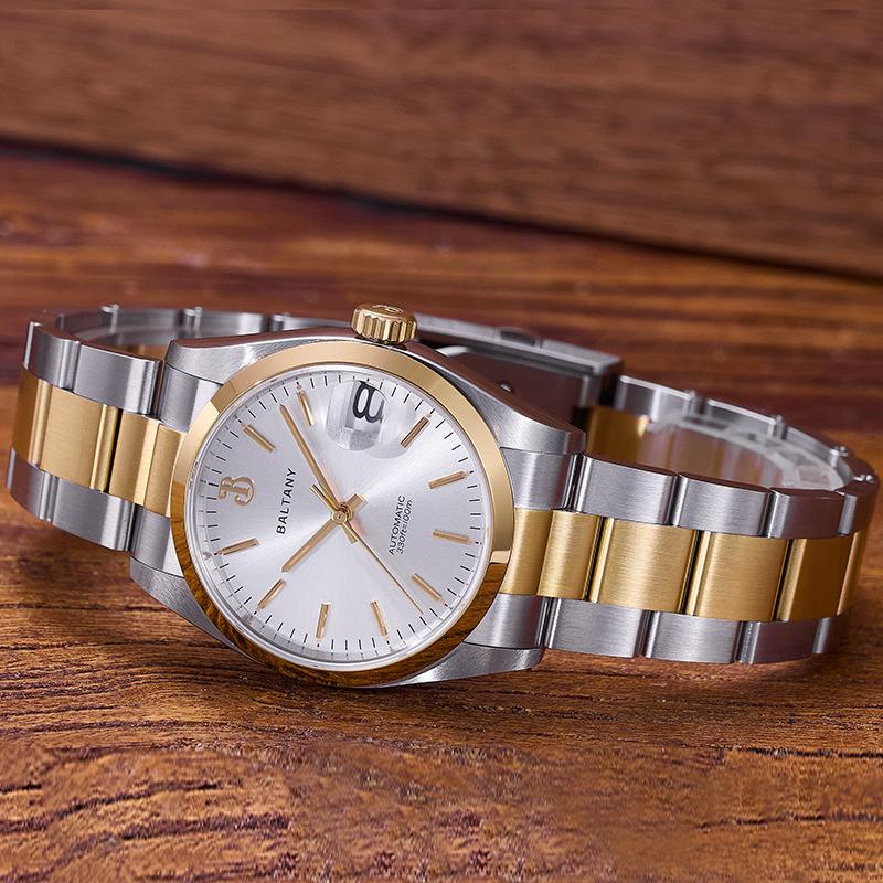 Baltany 36mm Smooth Bezel Perpetual DJ Homage Watch S4095 thumbnail 4