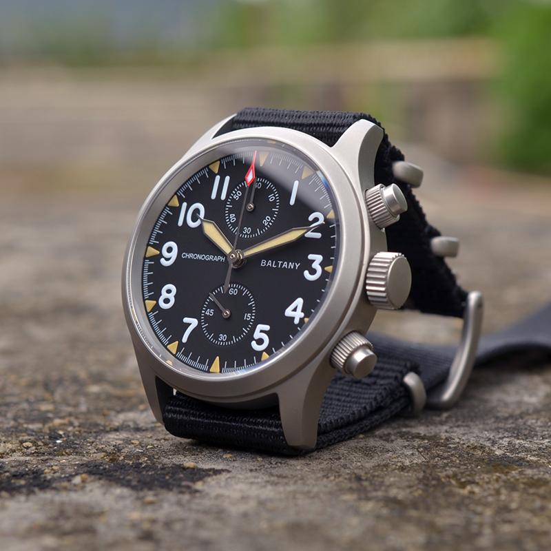 Vintage Military Style Quartz Chronograph Watch S5033 thumbnail 4