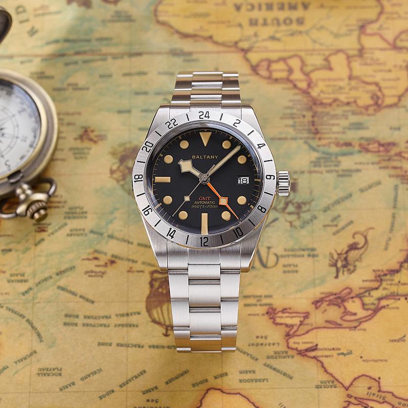 Baltany Affordable Retro NH34 GMT Automatic Watch S6073AB thumbnail 2