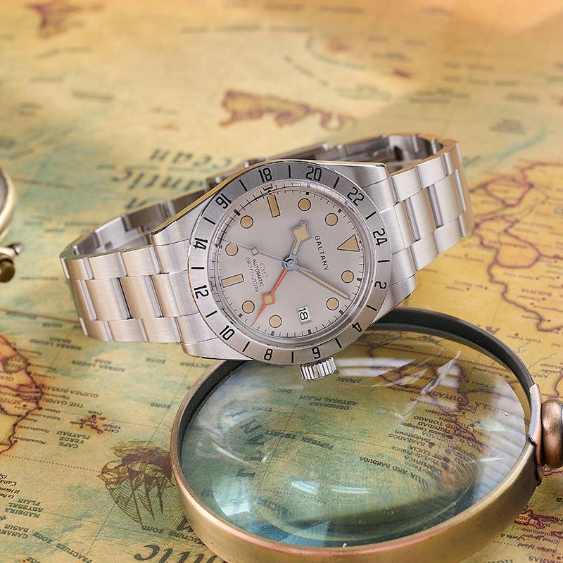 Baltany Affordable Retro NH34 GMT Automatic Watch S6073AB thumbnail 3
