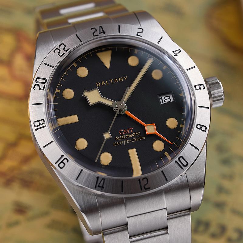 Baltany Affordable Retro NH34 GMT Automatic Watch S6073AB thumbnail 4