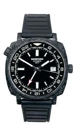 GMT Forged Carbon - Black with White accents - Gloss black dial