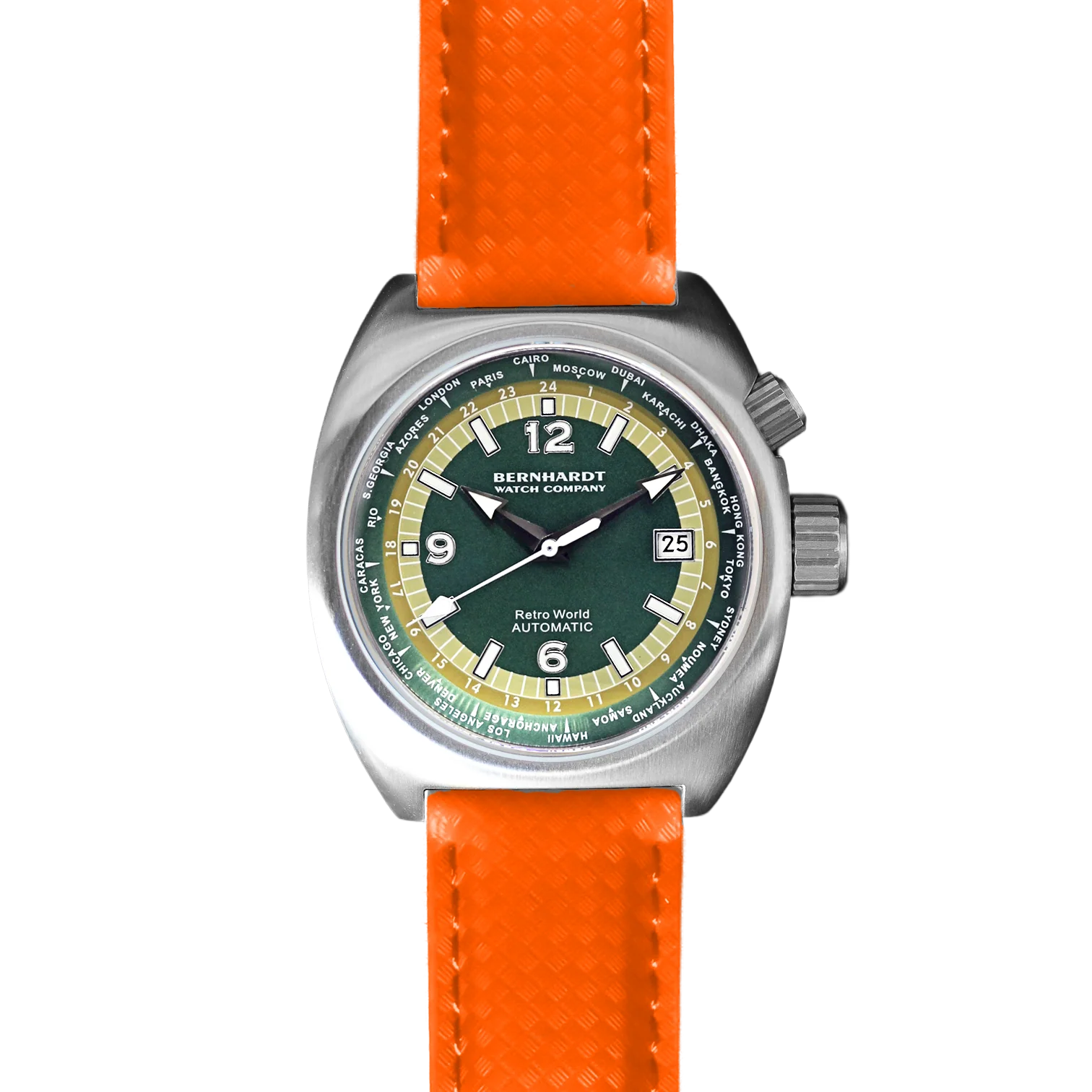 Retro World Timer - Green Dial thumbnail 4
