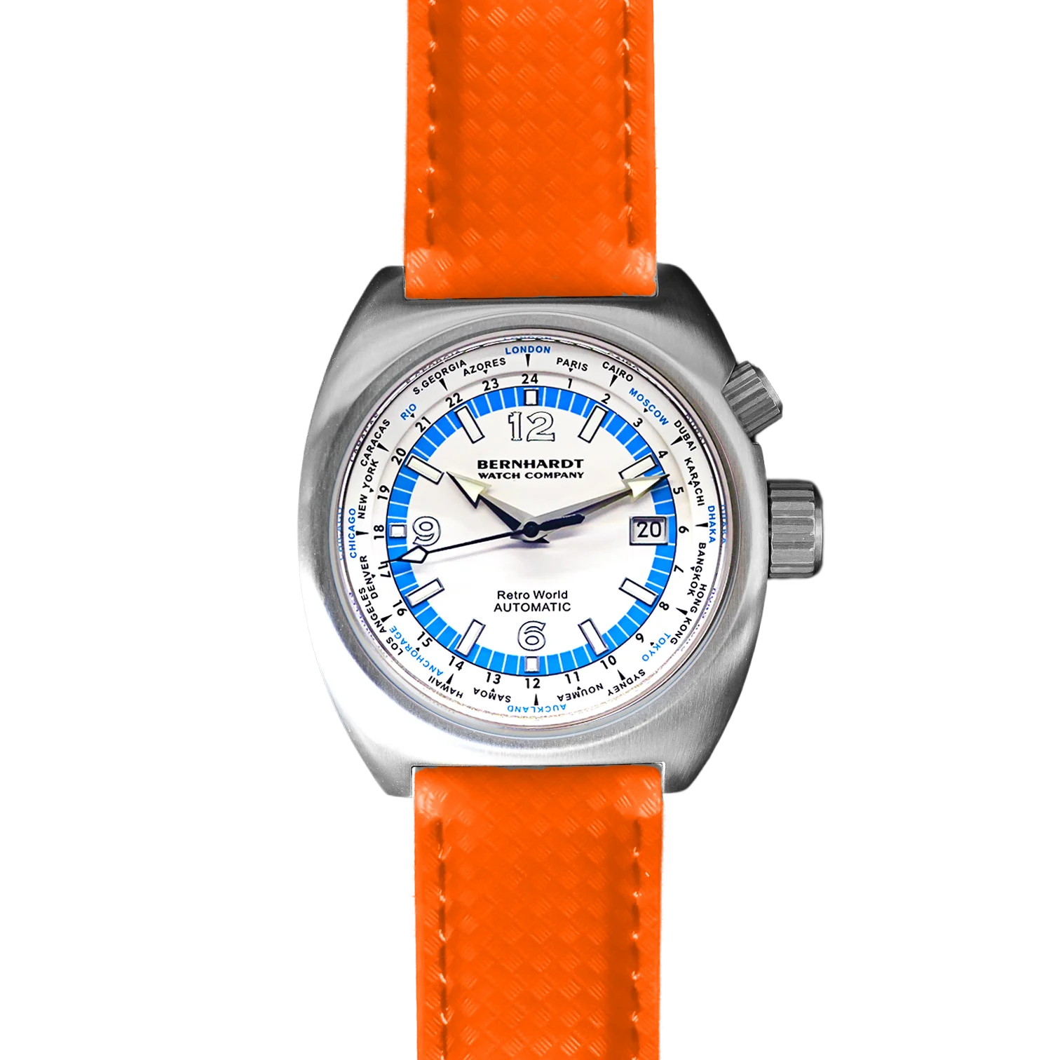 Retro World Timer - White Dial thumbnail 3