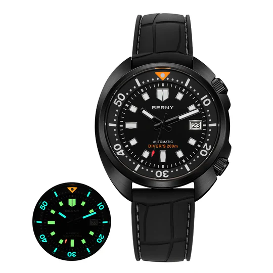 BERNY-Men Automatic Compressor-style Diver Watch V2 -AM1970M-BLK thumbnail 2