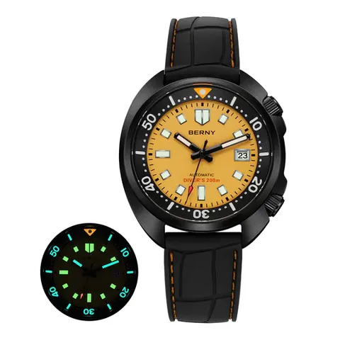 BERNY-Men Automatic Compressor-style Diver Watch V2 -AM1970M-BLK