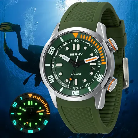 BERNY-Men Automatic Compressor-style Diver Watch V3-AM339M
