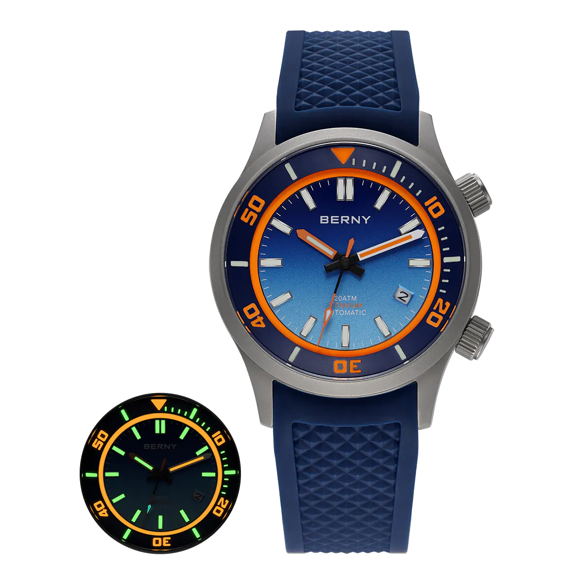 BERNY-Men Automatic Titanium Diver Watch-AMT149M thumbnail 2