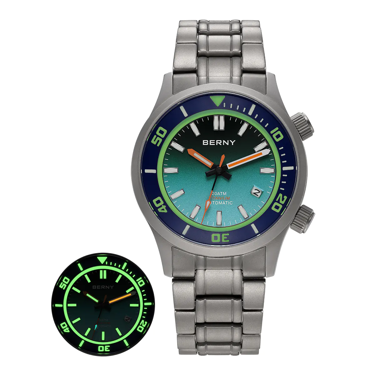 BERNY-Men Automatic Titanium Diver Watch-AMT149MS thumbnail 2