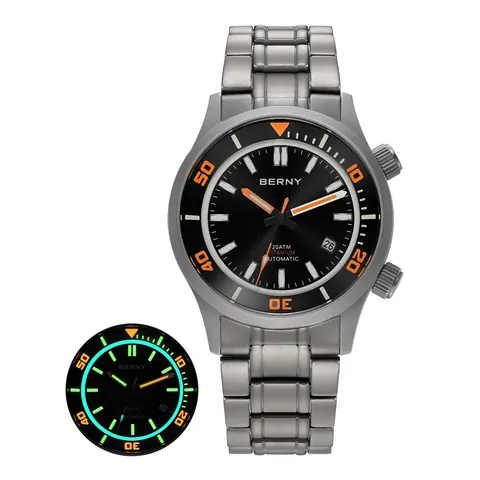 BERNY-Men Automatic Titanium Diver Watch-AMT149MS