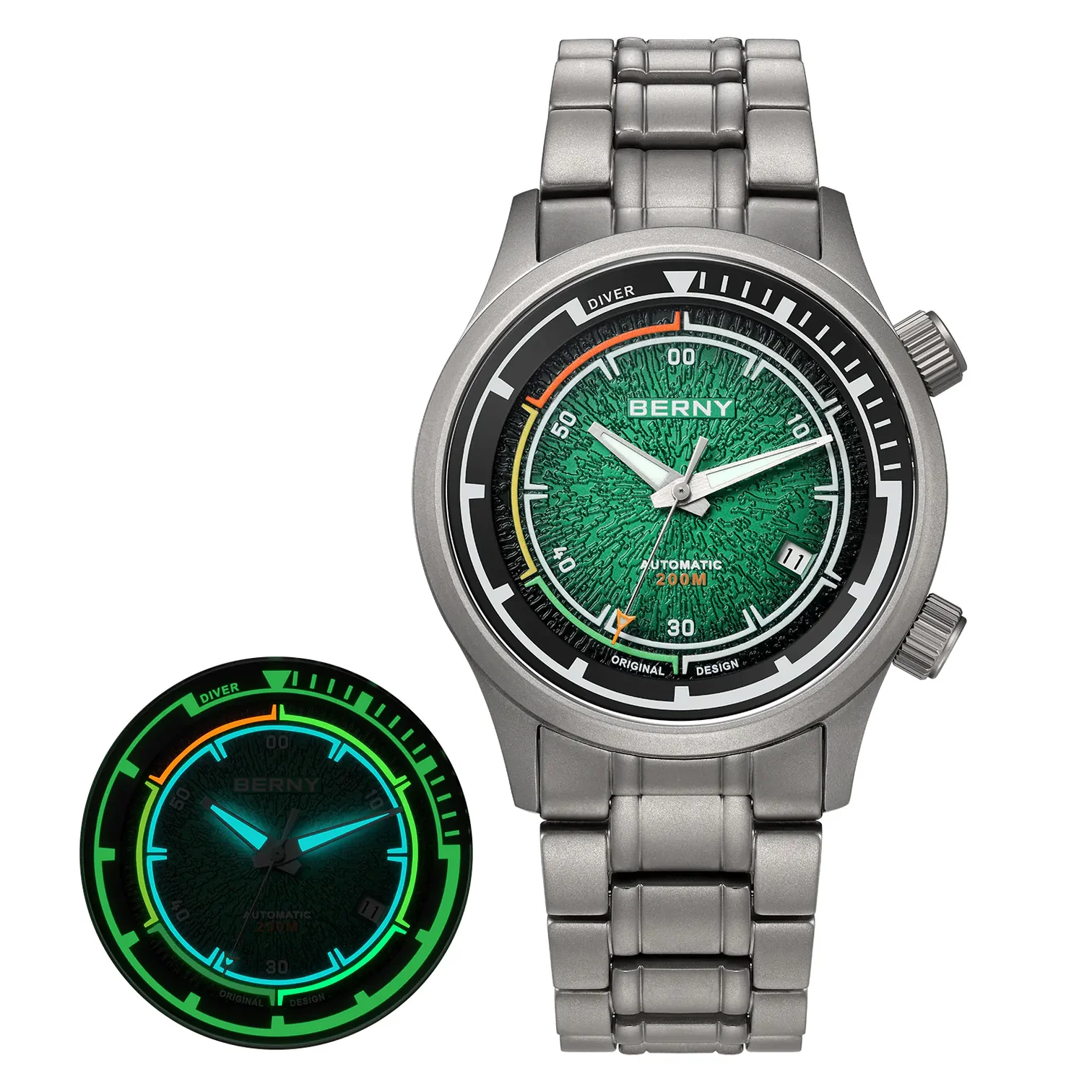 BERNY-Men Automatic Titanium Diver Watch-AMT159MS thumbnail 2