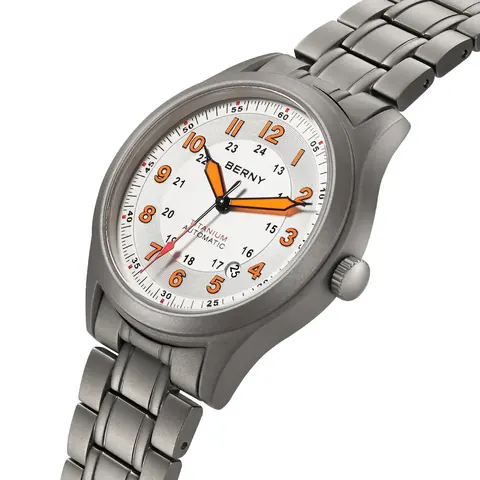 BERNY-Men Automatic Titanium Field Watch-AMT163MS