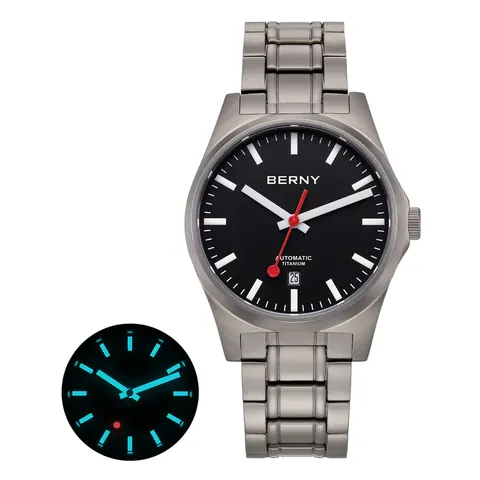 BERNY-Men Automatic Titanium Watch-AMT258MS