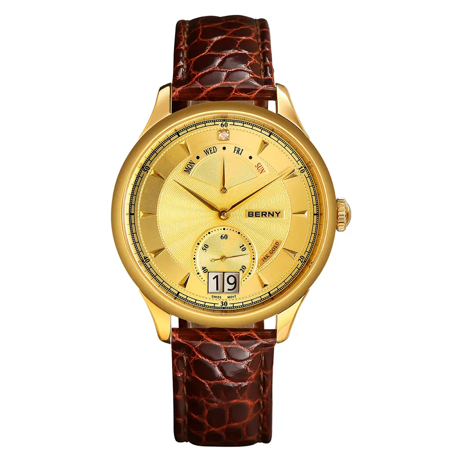 BERNY-Men Quartz 18K Gold Overlay Watch-2799MKG thumbnail 2