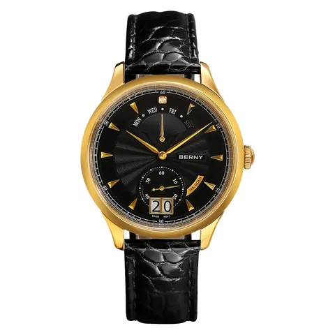 BERNY-Men Quartz 18K Gold Overlay Watch-2799MKG