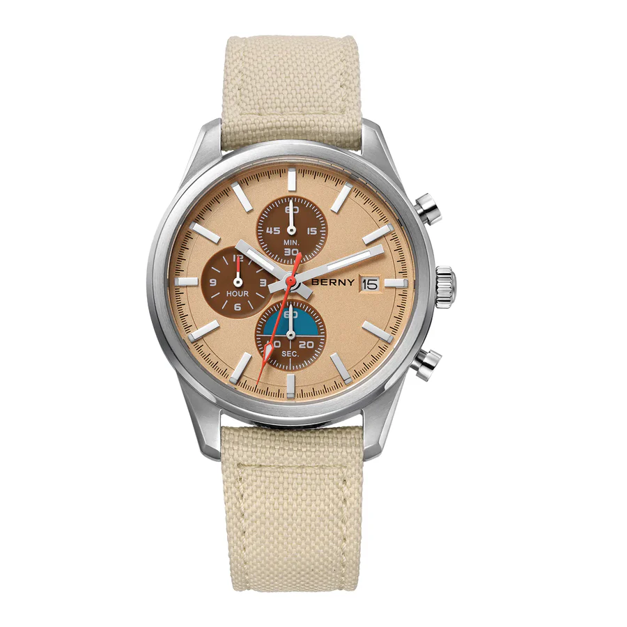 BERNY-Men Quartz Black Chronograph Watch-2826M-SAN thumbnail 2