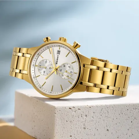BERNY-Men Quartz Gold Fashion Watch-2285VM