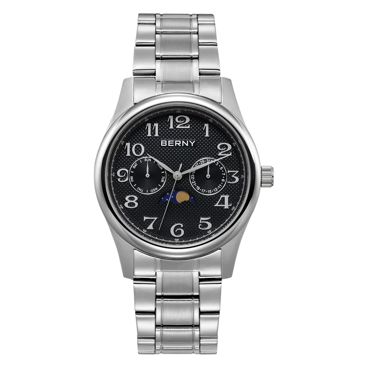 BERNY-Men Quartz Moon Sun Watch-2191M thumbnail 2